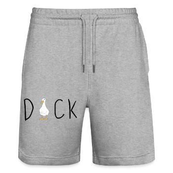 DUCK - Stanley/Stella Unisex Bio Joggingshorts Trainer  - Grau meliert - Vorne - Nik (191cm) & Marisol (170cm)