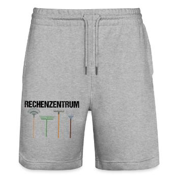 Rechenzentrum Gärtner Natur Landschaftsgärtner - Stanley/Stella Unisex Bio Joggingshorts Trainer  - Grau meliert - Vorne - Nik (191cm) & Marisol (170cm)