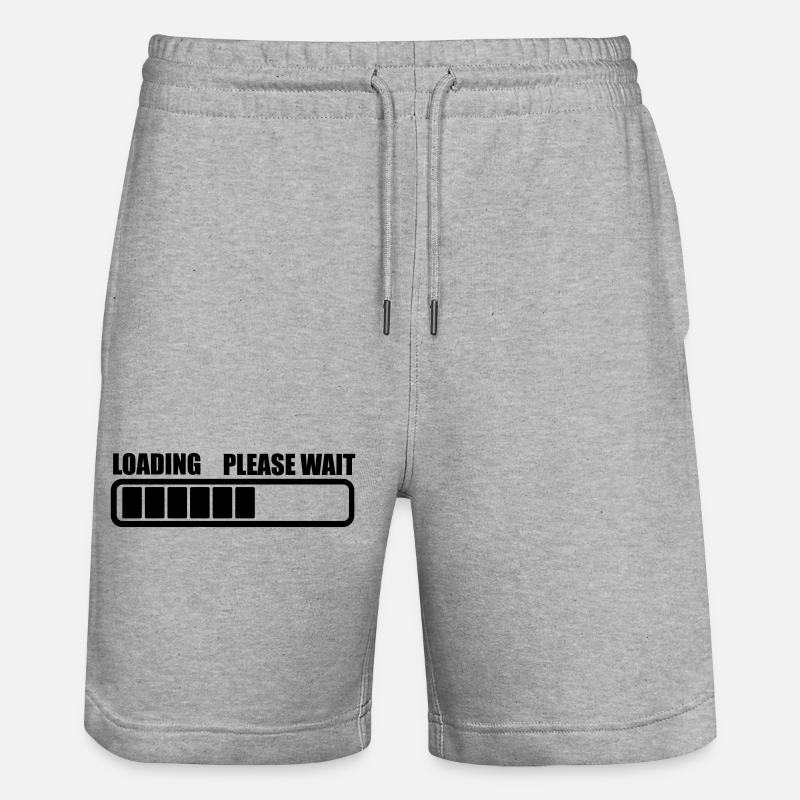 Charging wait a while - Stanley/Stella Trainer Unisex Organic Jogging Shorts - heather grey