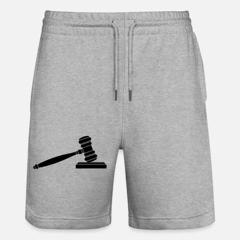 Logo du marteau à vaisselle - Short de jogging bio TRAINER Stanley/Stella unisexe - gris chiné
