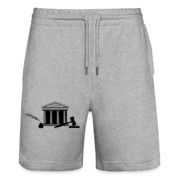 Juge avocat 30 - Short de jogging bio TRAINER Stanley/Stella unisexe - gris chiné - Devant - Nik (191cm) & Marisol (170cm)