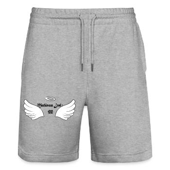 Angel wings - Stanley/Stella Trainer Unisex Organic Jogging Shorts - heather grey - Front - Nik (191cm) & Marisol (170cm)