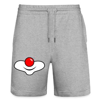 HUMOR. QUOTATION. MESSAGE. RETIREMENT. ANNIVERSARY. - Stanley/Stella Trainer Unisex Organic Jogging Shorts - heather grey - Front - Nik (191cm) & Marisol (170cm)