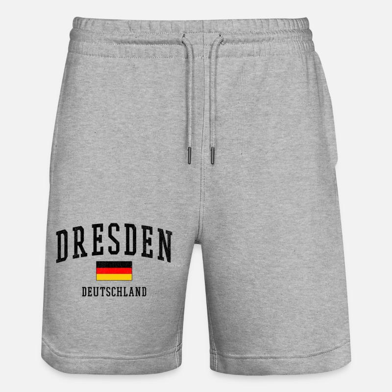 Dresden - Stanley/Stella Unisex Bio Joggingshorts Trainer  - Grau meliert