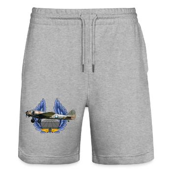Bristol Blenheim - Stanley/Stella Trainer Unisex Organic Jogging Shorts - heather grey - Front - Nik (191cm) & Marisol (170cm)