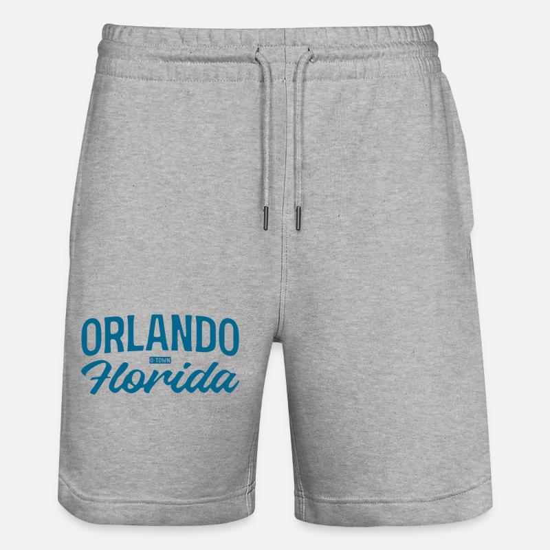 Orlando Florida Script Stil - Stanley/Stella Unisex Bio Joggingshorts Trainer  - Grau meliert