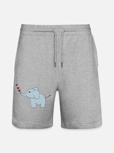 Peau d’éléphant - Short de jogging bio TRAINER Stanley/Stella unisexe - gris chiné