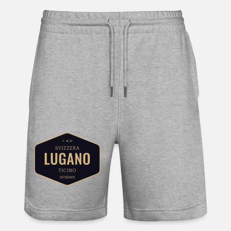 Lugano, Suisse - Short de jogging bio TRAINER Stanley/Stella unisexe - gris chiné
