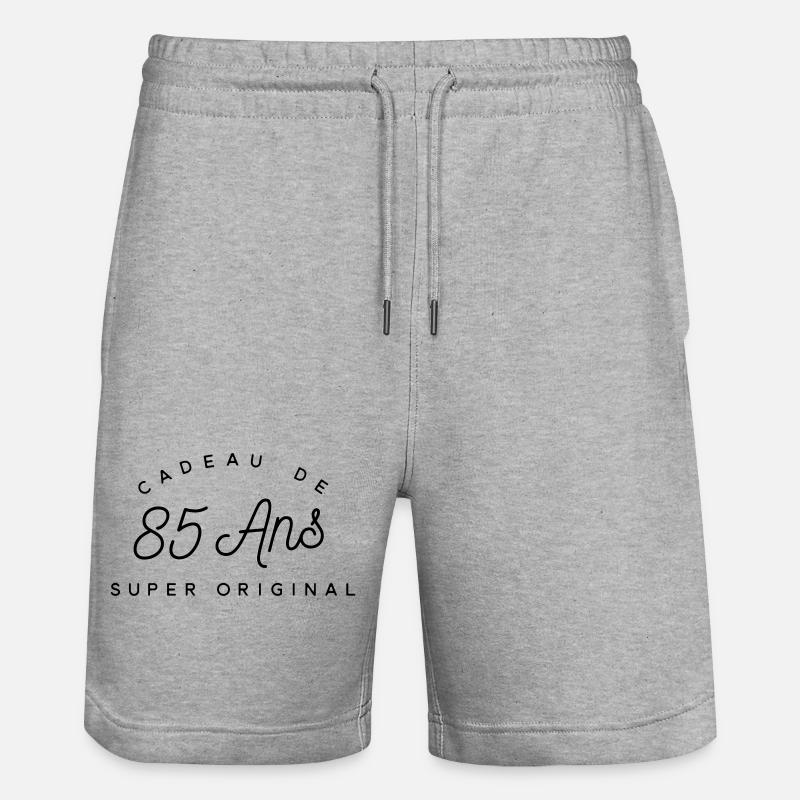 Cadeau 85 ans  - Short de jogging bio TRAINER Stanley/Stella unisexe - gris chiné