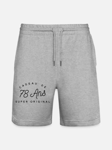 Cadeau 78 ans - Short de jogging bio TRAINER Stanley/Stella unisexe - gris chiné
