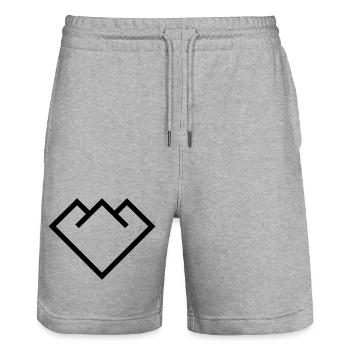 Berg - Stanley/Stella Unisex Bio Joggingshorts Trainer  - Grau meliert - Vorne - Nik (191cm) & Marisol (170cm)