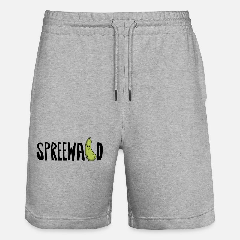 Concombre de Spreewald - Short de jogging bio TRAINER Stanley/Stella unisexe - gris chiné