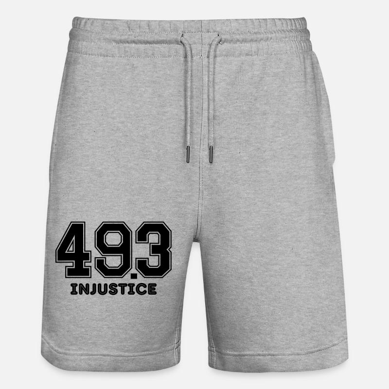 réforme des retraites, Macron, injustice - Short de jogging bio TRAINER Stanley/Stella unisexe - gris chiné