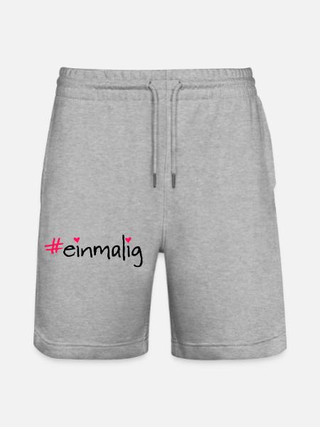 #einmalig - Stanley/Stella Unisex Bio Joggingshorts Trainer - Grau meliert