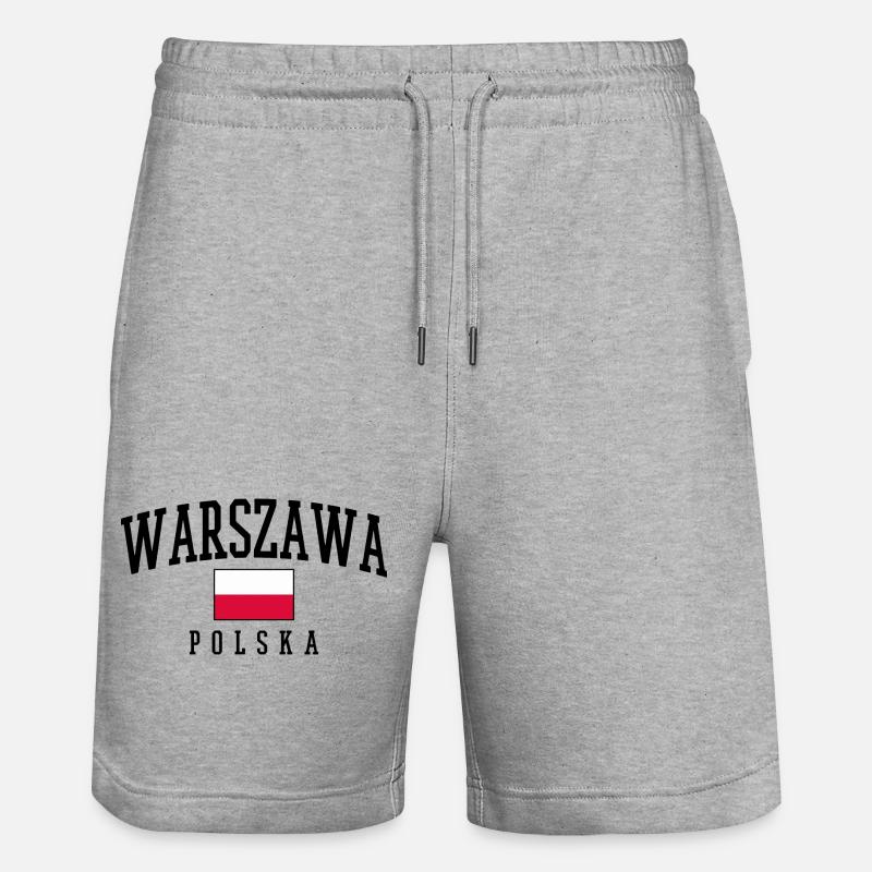 Varsovie - Warszawa - Short de jogging bio TRAINER Stanley/Stella unisexe - gris chiné