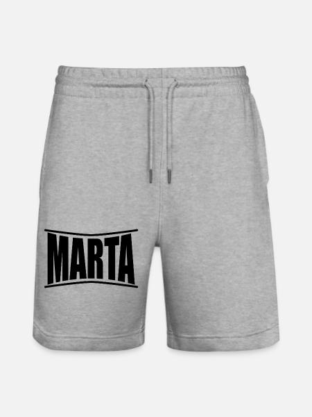 nombre camiseta Marta camiseta idea regalo - Pantalones cortos de deporte ecológicos unisex Trainer de Stanley/Stella - gris jaspeado