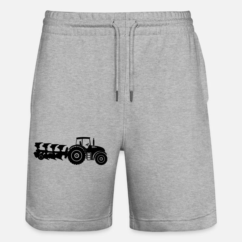 Charrue de tracteur - Short de jogging bio TRAINER Stanley/Stella unisexe - gris chiné