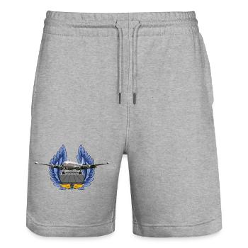 Super Constellation - Stanley/Stella Unisex Bio Joggingshorts Trainer  - Grau meliert - Vorne - Nik (191cm) & Marisol (170cm)