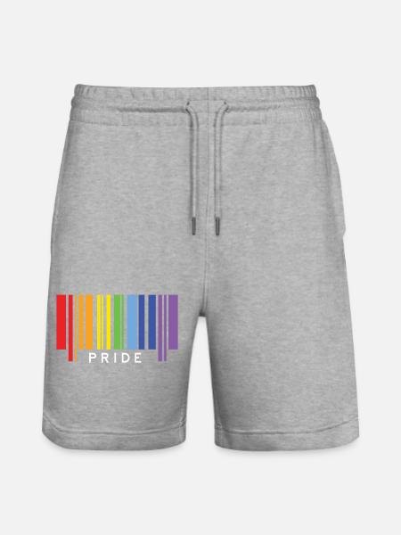 LGBTQ+ Pride. - Stanley/Stella Trainer Unisex Organic Jogging Shorts - heather grey