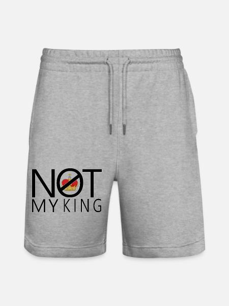 Not My King - Stanley/Stella Trainer Unisex Organic Jogging Shorts - heather grey