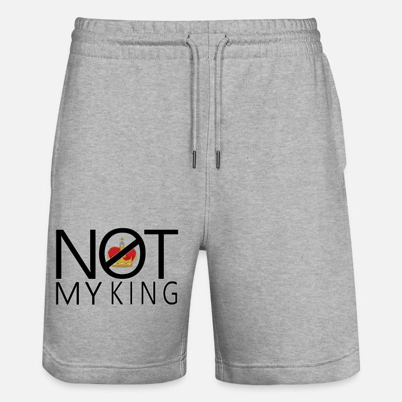 Pas mon roi - Short de jogging bio TRAINER Stanley/Stella unisexe - gris chiné