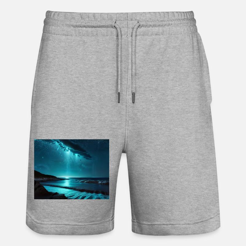Eau Nuit Bleu Lumière Jouer Mer - Short de jogging bio TRAINER Stanley/Stella unisexe - gris chiné