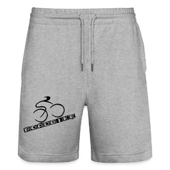 Cycling - Stanley/Stella Trainer Unisex Organic Jogging Shorts - heather grey - Front - Nik (191cm) & Marisol (170cm)