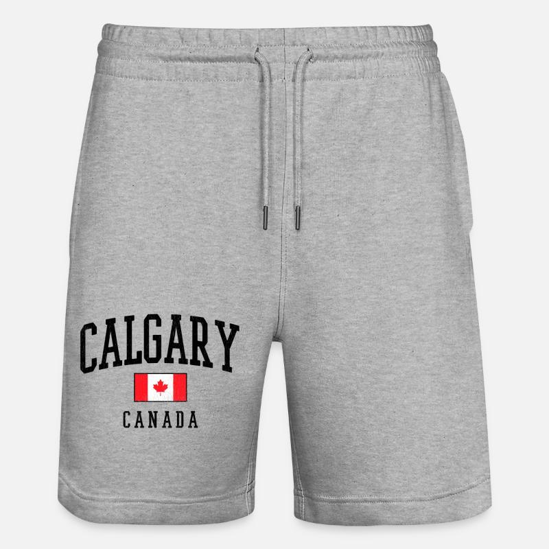 Calgary, Canada - Short de jogging bio TRAINER Stanley/Stella unisexe - gris chiné