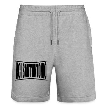 t-shirt Sicilia Aci Sant Antonio t-shirt - Stanley/Stella Trainer Unisex Organic Jogging Shorts - heather grey - Front - Nik (191cm) & Marisol (170cm)