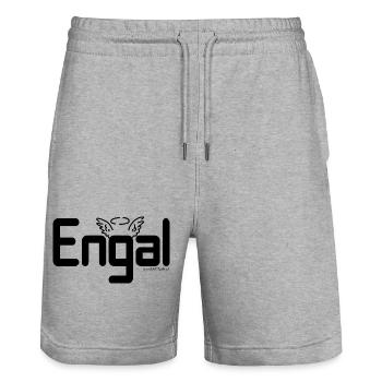 Engal - Engerl, Austrian dialect, Gift - Stanley/Stella Trainer Unisex Organic Jogging Shorts - heather grey - Front - Nik (191cm) & Marisol (170cm)