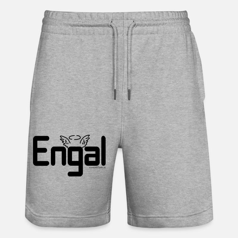 Engal - Engerl, Austrian dialect, Gift - Stanley/Stella Trainer Unisex Organic Jogging Shorts - heather grey