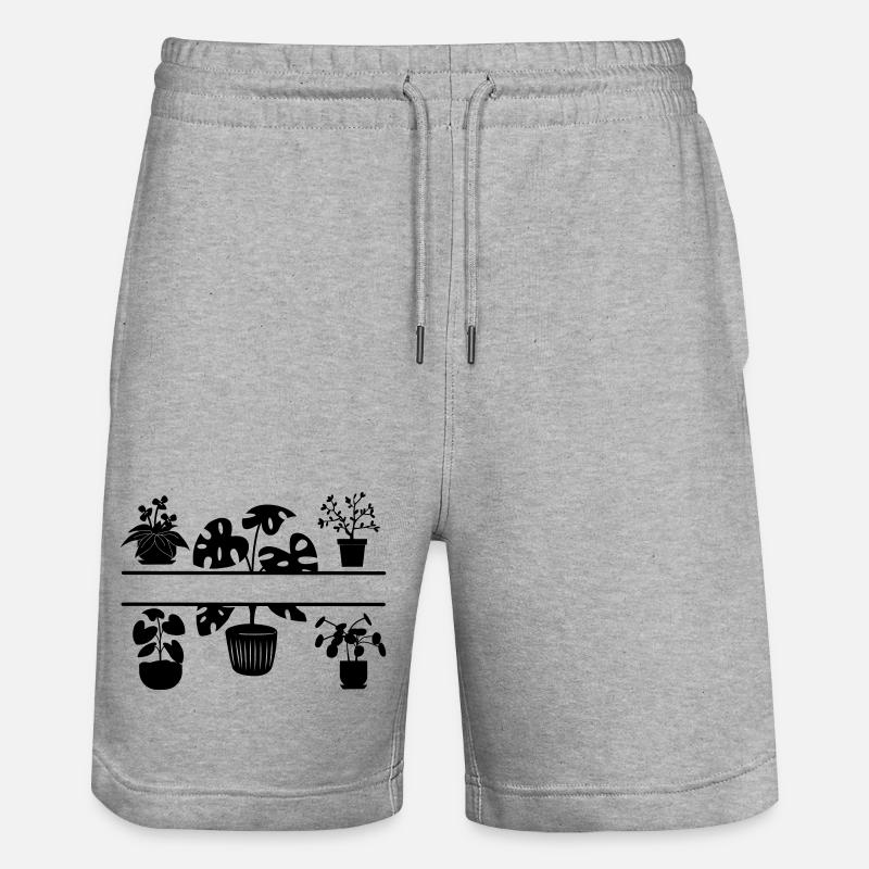 Plantes d’intérieur - Short de jogging bio TRAINER Stanley/Stella unisexe - gris chiné