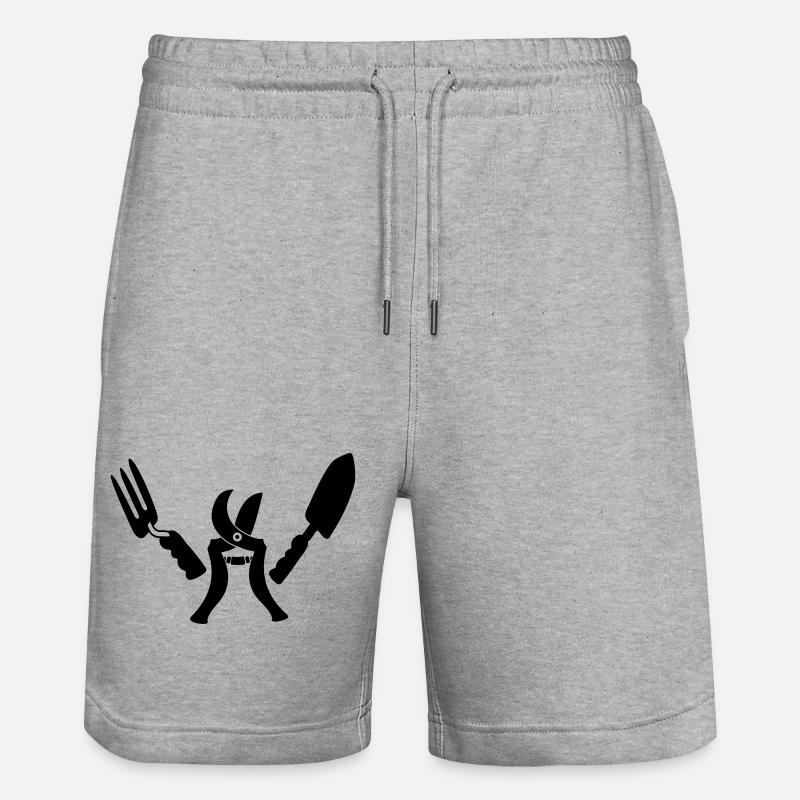 Gartengärtner bereit - Stanley/Stella Unisex Bio Joggingshorts Trainer  - Grau meliert