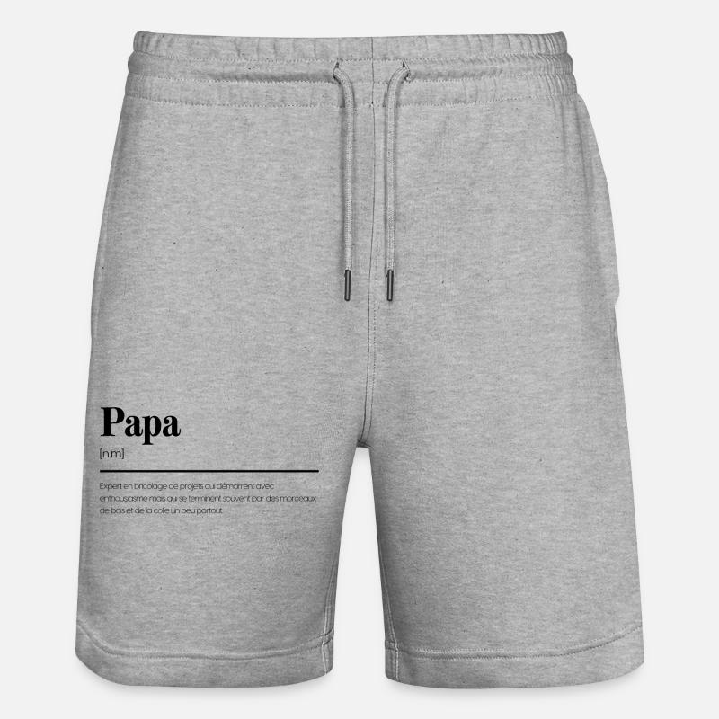 Définition papa cadeau - Short de jogging bio TRAINER Stanley/Stella unisexe - gris chiné