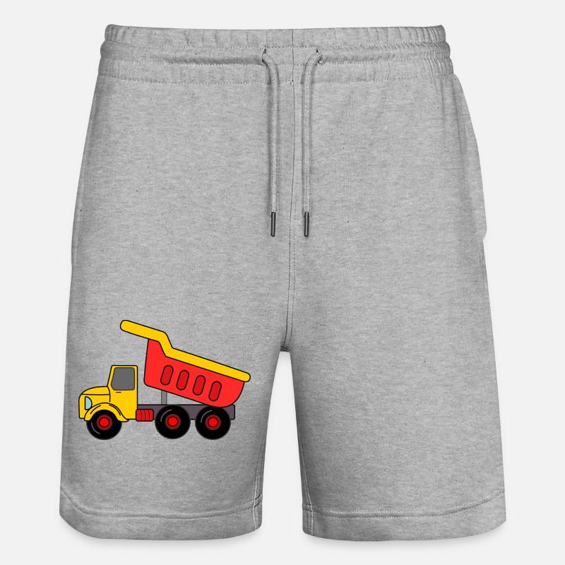 Keepauto Sand, rot gelb - Stanley/Stella Unisex Bio Joggingshorts Trainer  - Grau meliert