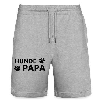 Hund Dog - Stanley/Stella Unisex Bio Joggingshorts Trainer  - Grau meliert - Vorne - Nik (191cm) & Marisol (170cm)