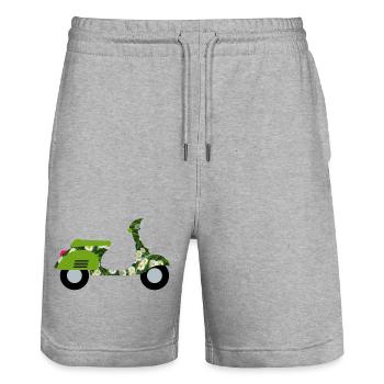 Roller Daisy Meadow vacances d’été Italie Fan - Short de jogging bio TRAINER Stanley/Stella unisexe - gris chiné - Devant - Nik (191cm) & Marisol (170cm)