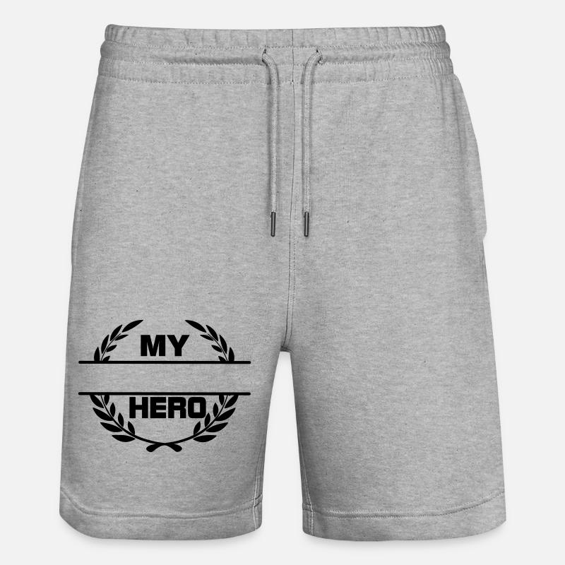 Mein Held - Stanley/Stella Unisex Bio Joggingshorts Trainer  - Grau meliert