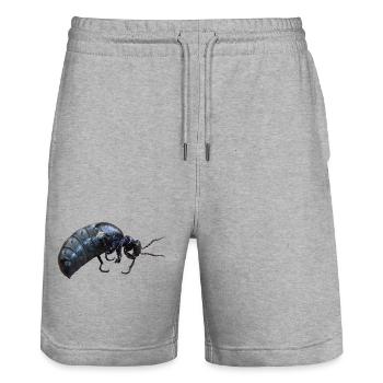 Insect Oil - Stanley/Stella Trainer Unisex Organic Jogging Shorts - heather grey - Front - Nik (191cm) & Marisol (170cm)