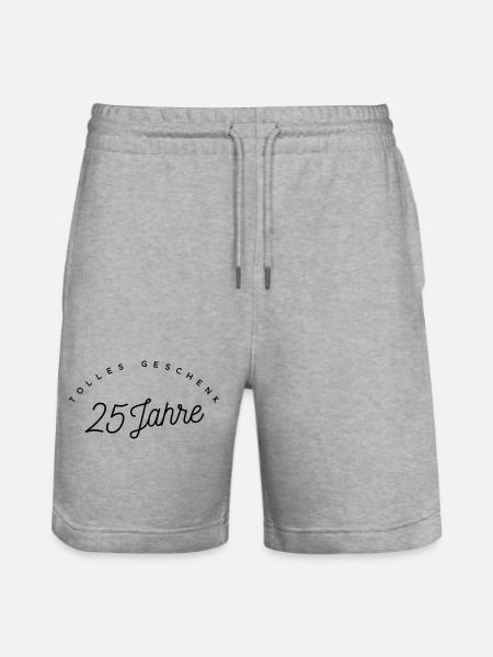 Tolles Geschenk 25 Jahre  - Stanley/Stella Unisex Bio Joggingshorts Trainer  - Grau meliert
