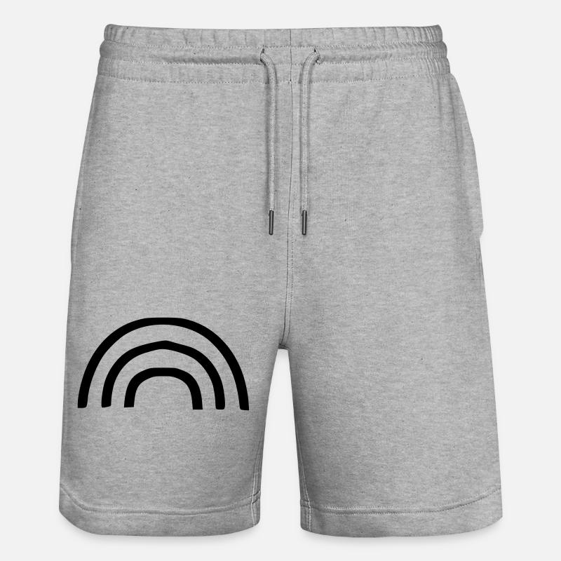 Regenbogen - Stanley/Stella Unisex Bio Joggingshorts Trainer  - Grau meliert