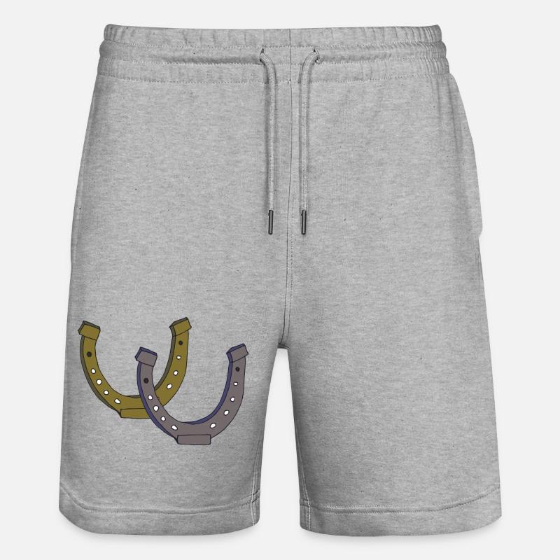 Double fer à cheval - Short de jogging bio TRAINER Stanley/Stella unisexe - gris chiné