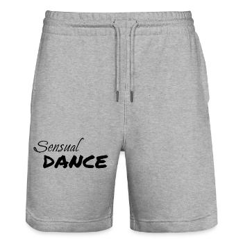 Danse Musique de danse - Short de jogging bio TRAINER Stanley/Stella unisexe - gris chiné - Devant - Nik (191cm) & Marisol (170cm)