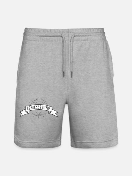 GENIESSERTYP Banderole - Stanley/Stella Unisex Bio Joggingshorts Trainer - Grau meliert