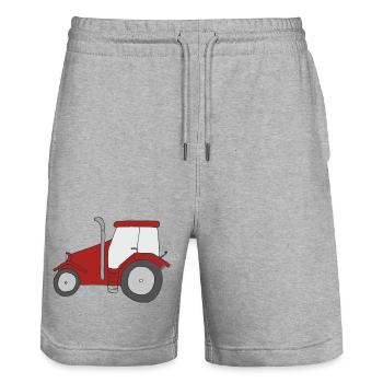 tracteur - Short de jogging bio TRAINER Stanley/Stella unisexe - gris chiné - Devant - Nik (191cm) & Marisol (170cm)
