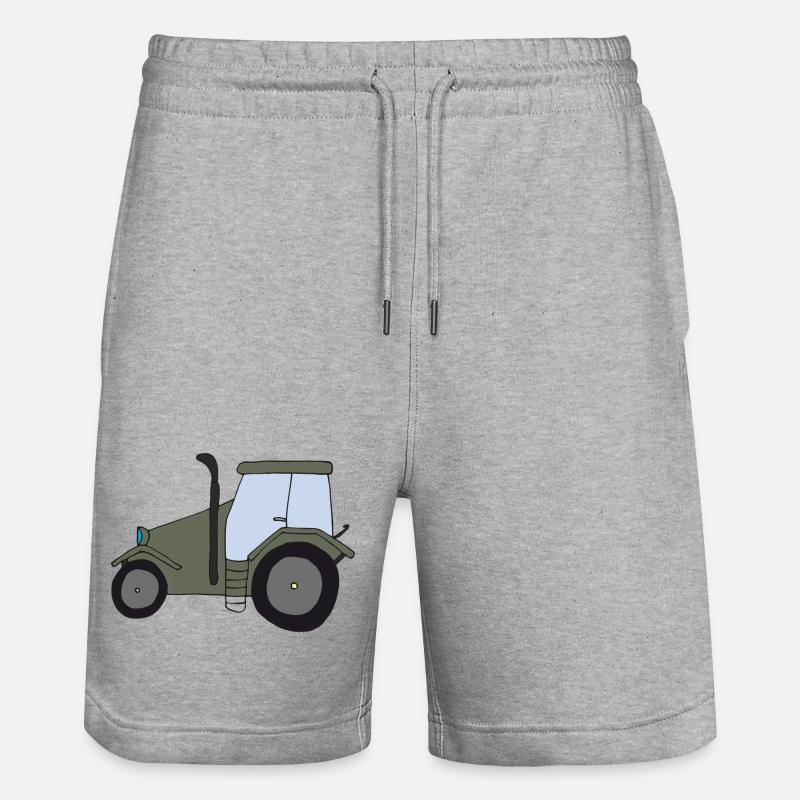 traktor oldtimer - Stanley/Stella Unisex Bio Joggingshorts Trainer  - Grau meliert