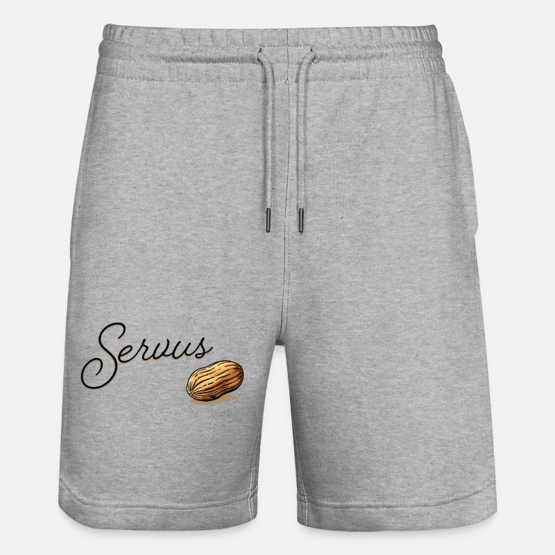Serius Mandel Script Design - Stanley/Stella Trainer Unisex Organic Jogging Shorts - heather grey