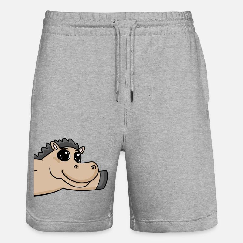 Salutation des chevaux - Short de jogging bio TRAINER Stanley/Stella unisexe - gris chiné