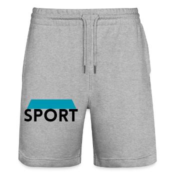 Sport Statement - Stanley/Stella Unisex Bio Joggingshorts Trainer  - Grau meliert - Vorne - Nik (191cm) & Marisol (170cm)