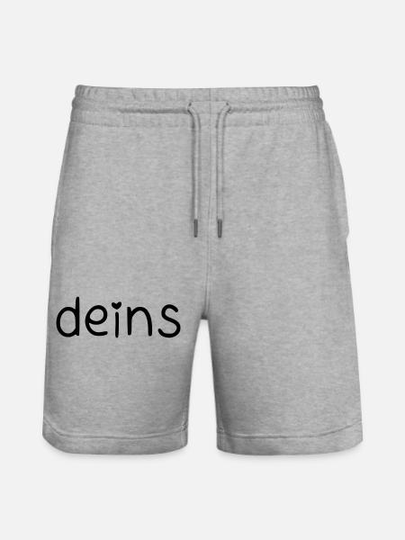 deins – mit Herz - Stanley/Stella Unisex Bio Joggingshorts Trainer - Grau meliert